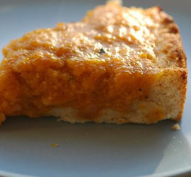 a slice of butternut squash tart