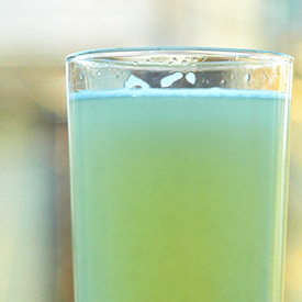 a glass of home made lemonade