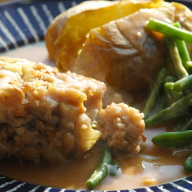 Nut Roast with Bubble and Squeak