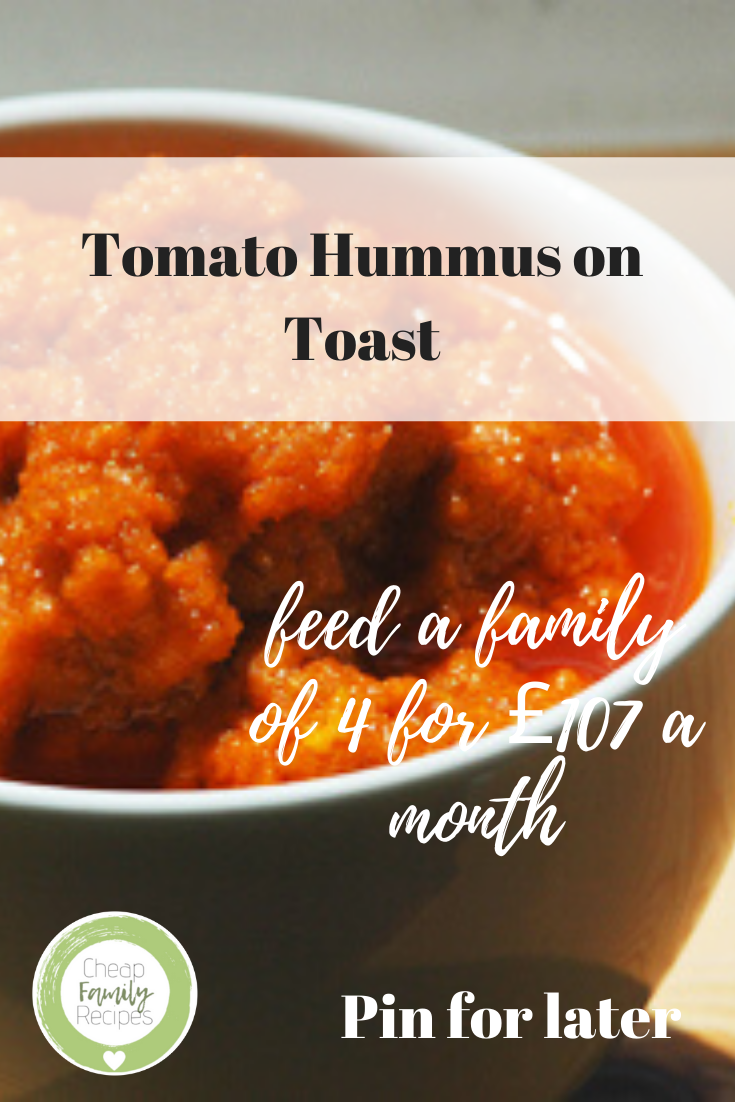Tomato Hummus on toast