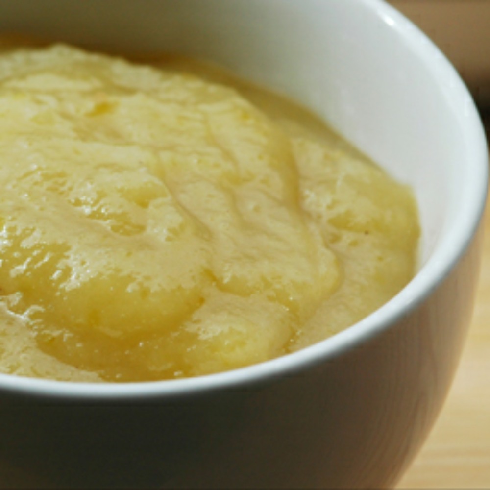Apple curd in a small white dish